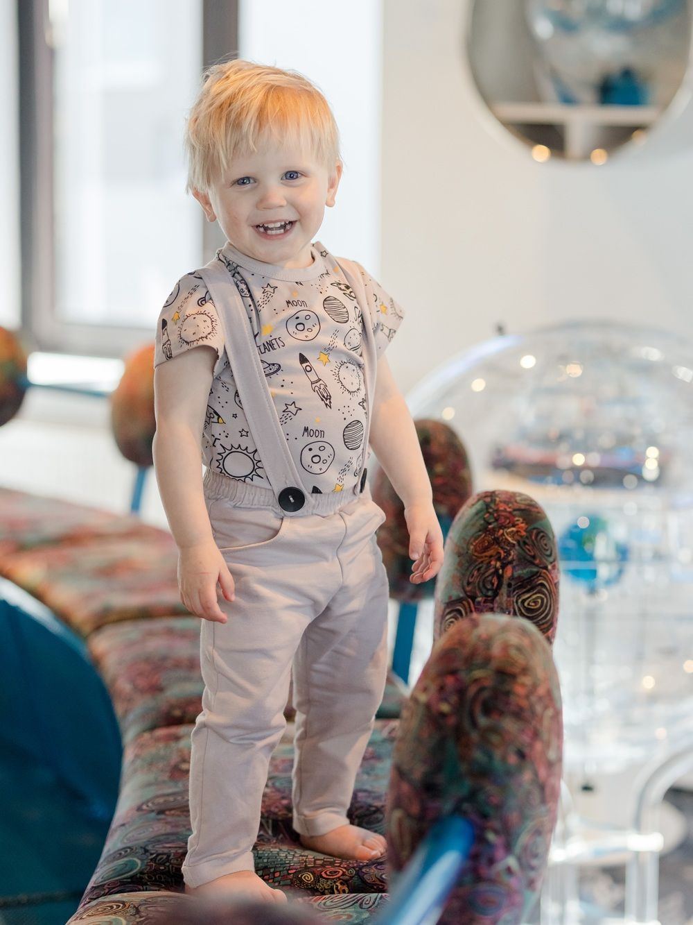 Baby pants with suspenders SPACE