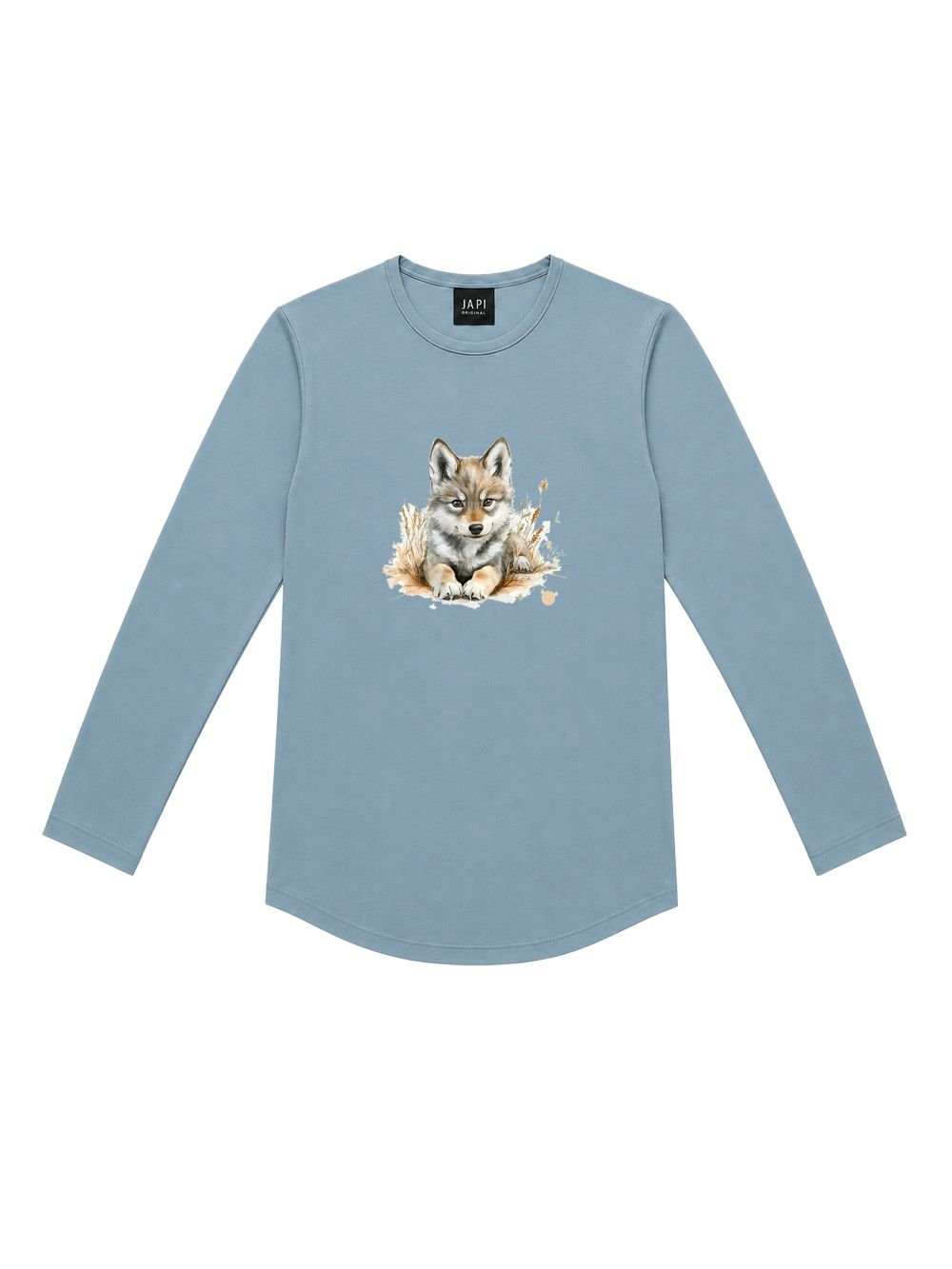 Boys' long-sleeved T-shirt CUTE WOLF