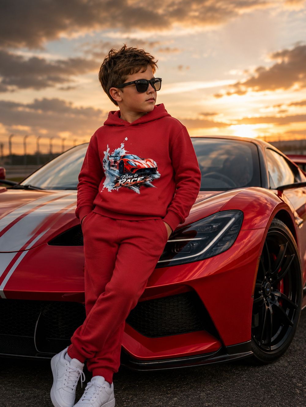 Boys' sweatshirt BORN TO RACE