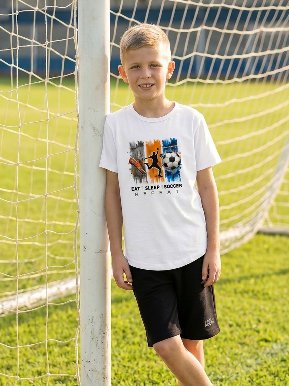 Boys'short-sleeved FOOTBALL TIME T-shirt