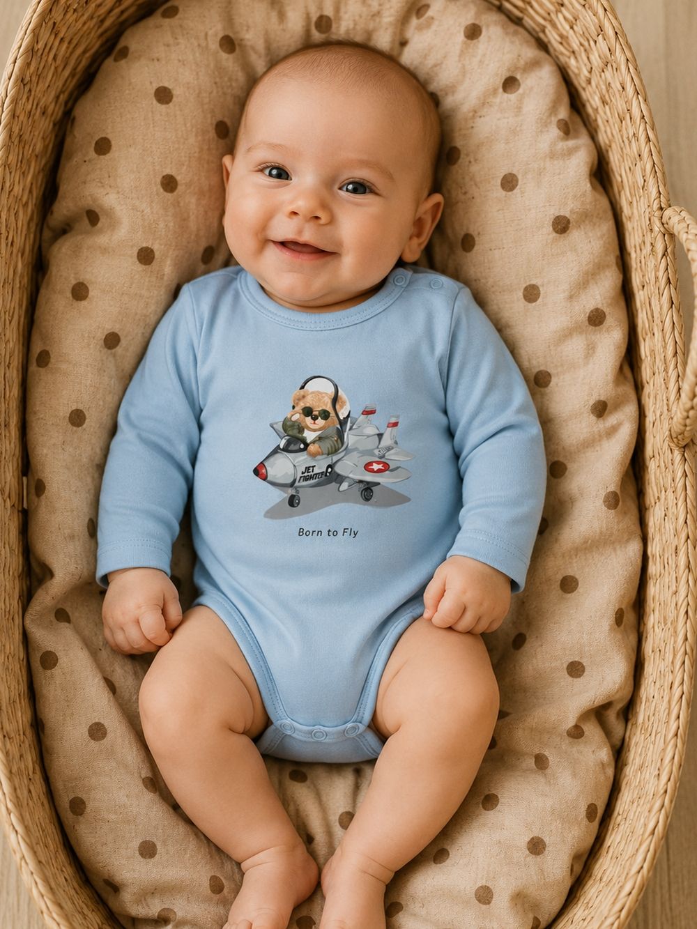 Children's long-sleeved bodysuits BORN TO FLY