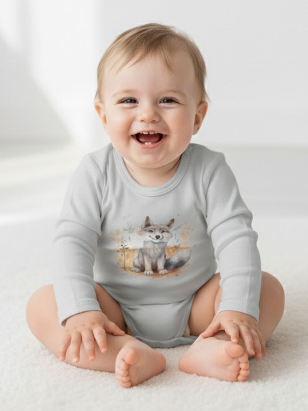 Children's long-sleeved bodysuits LITTLE WOLF