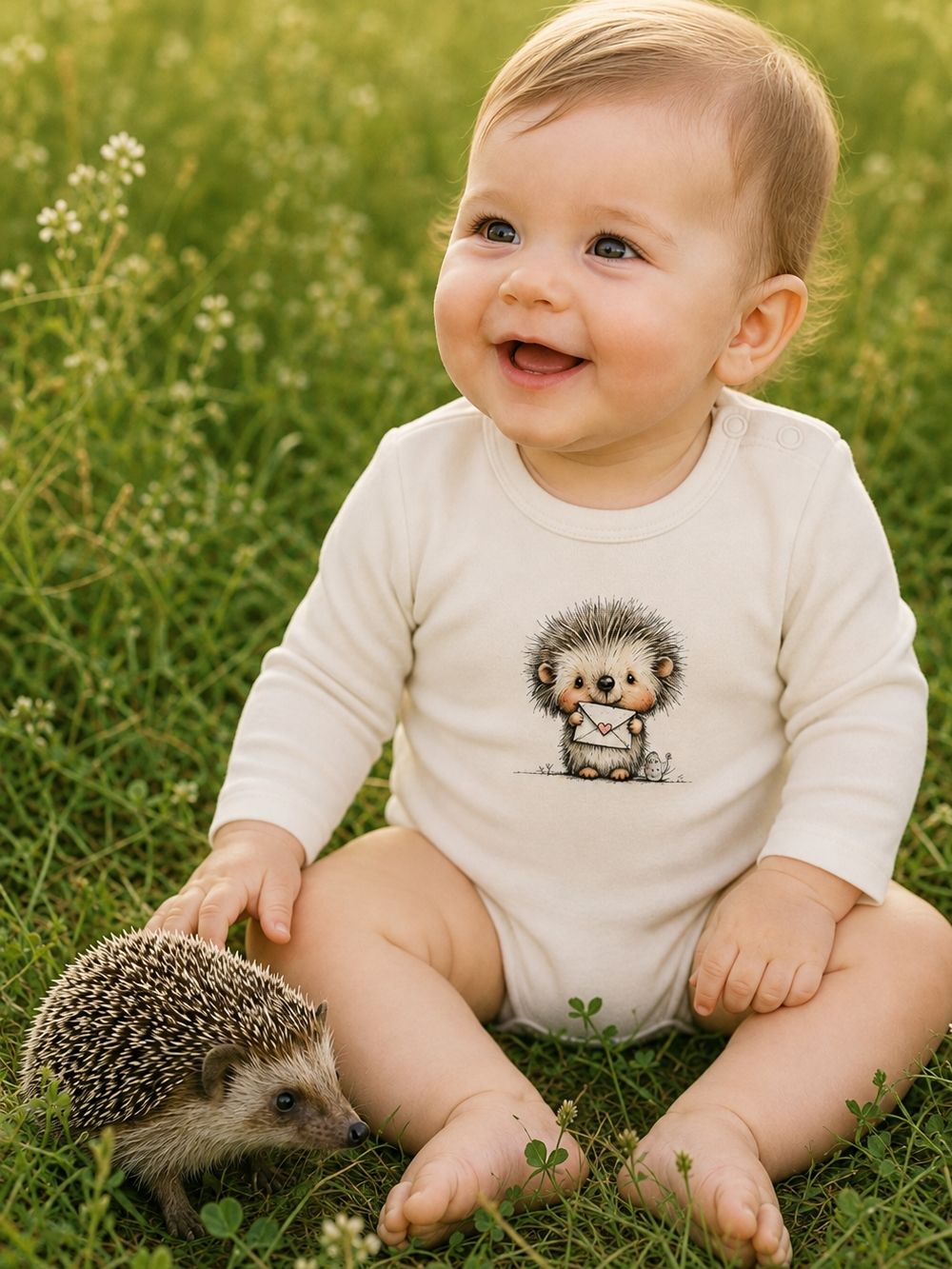 Children's long-sleeved bodysuits LOVELY HEDGEHOG