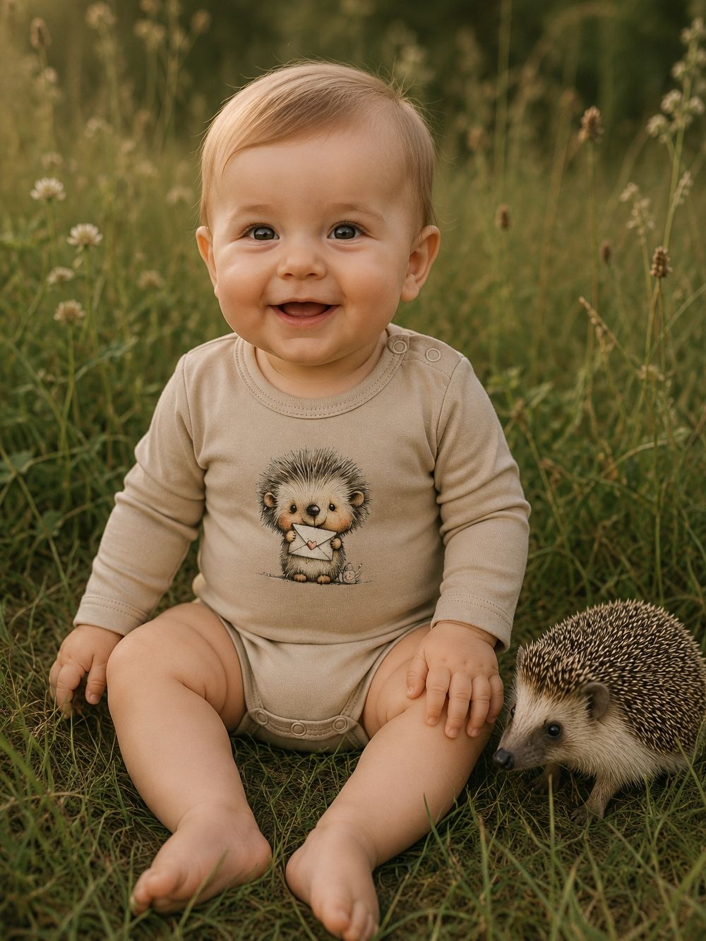 Children's long-sleeved bodysuits LOVELY HEDGEHOG