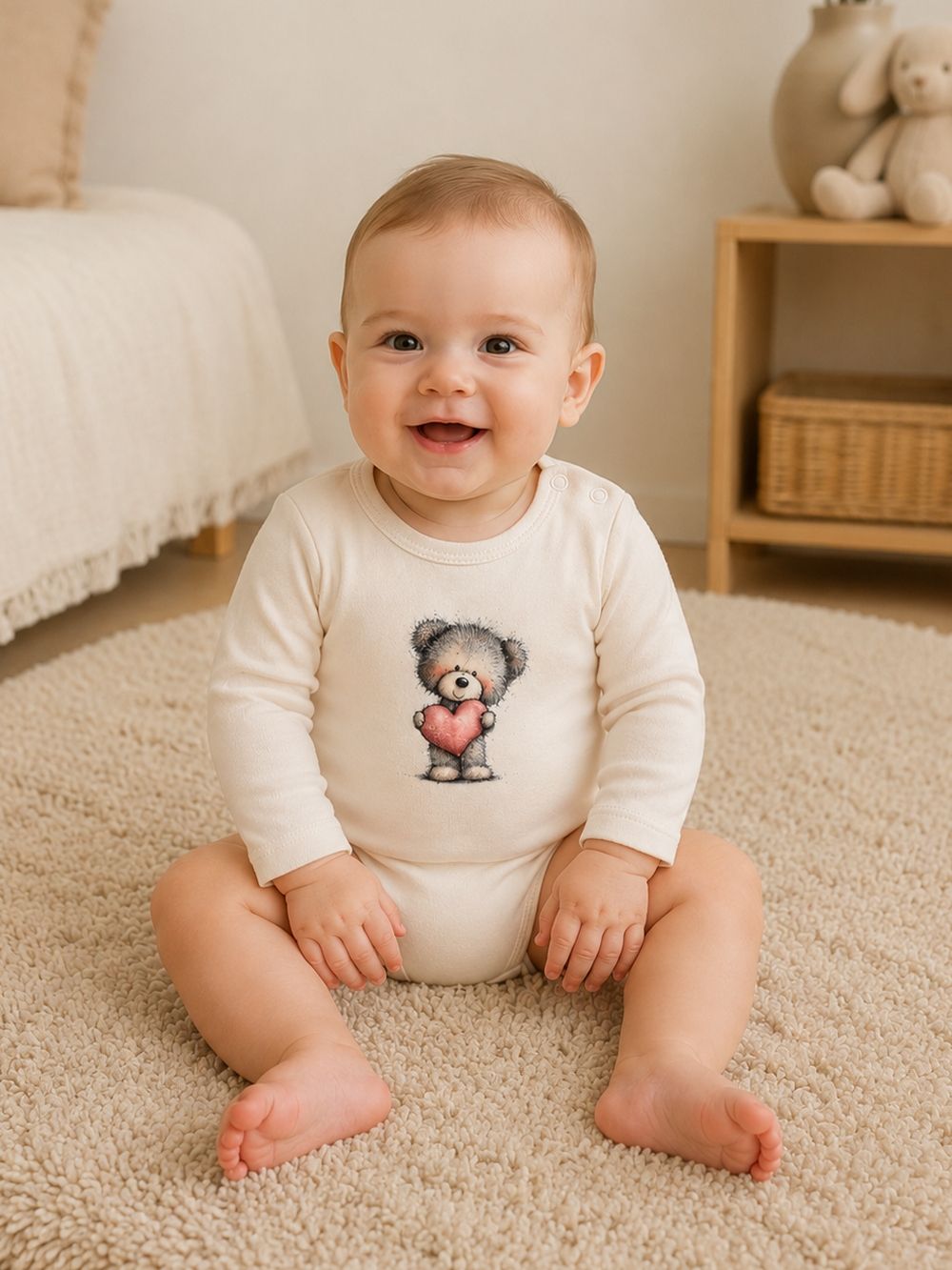Children's long-sleeved bodysuits LOVELY TEDDY