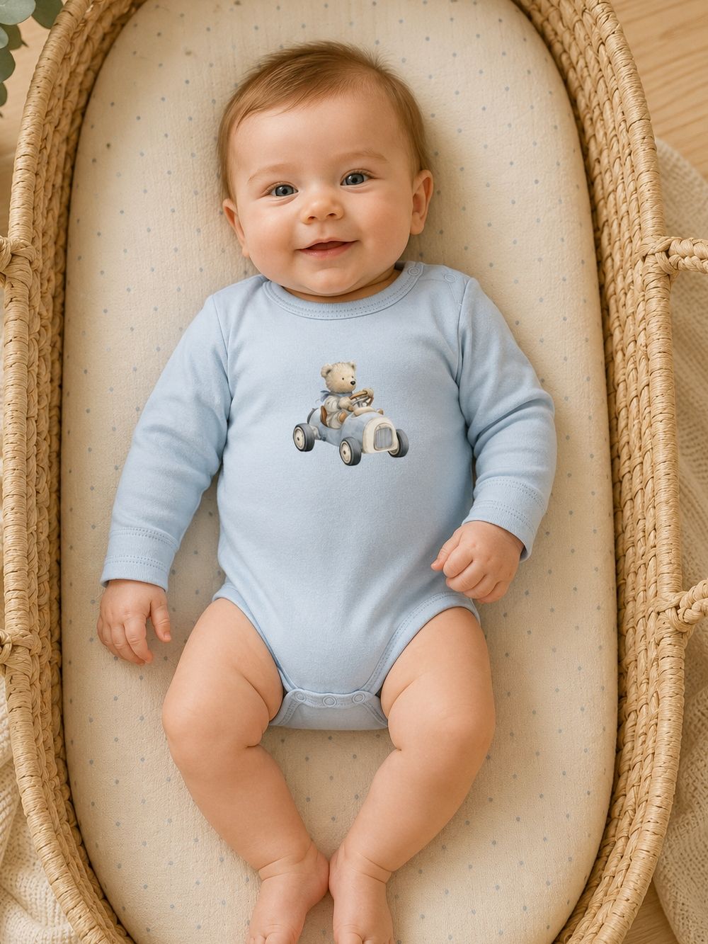 Children's long-sleeved bodysuits TEDDY CAR