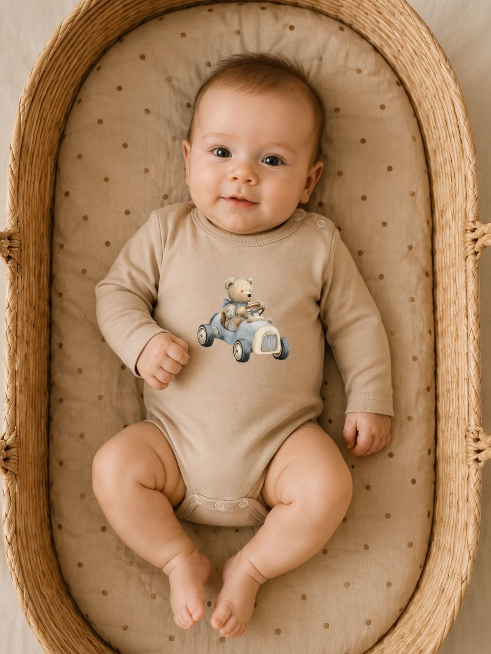Children's long-sleeved bodysuits TEDDY CAR