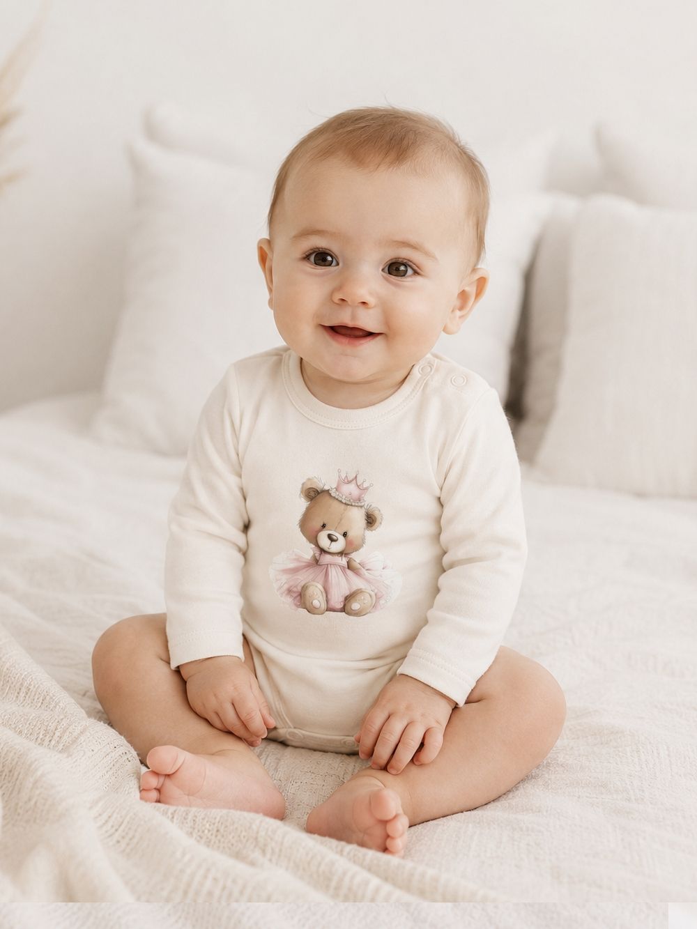 Children's long-sleeved bodysuits TEDDY PRINCESS