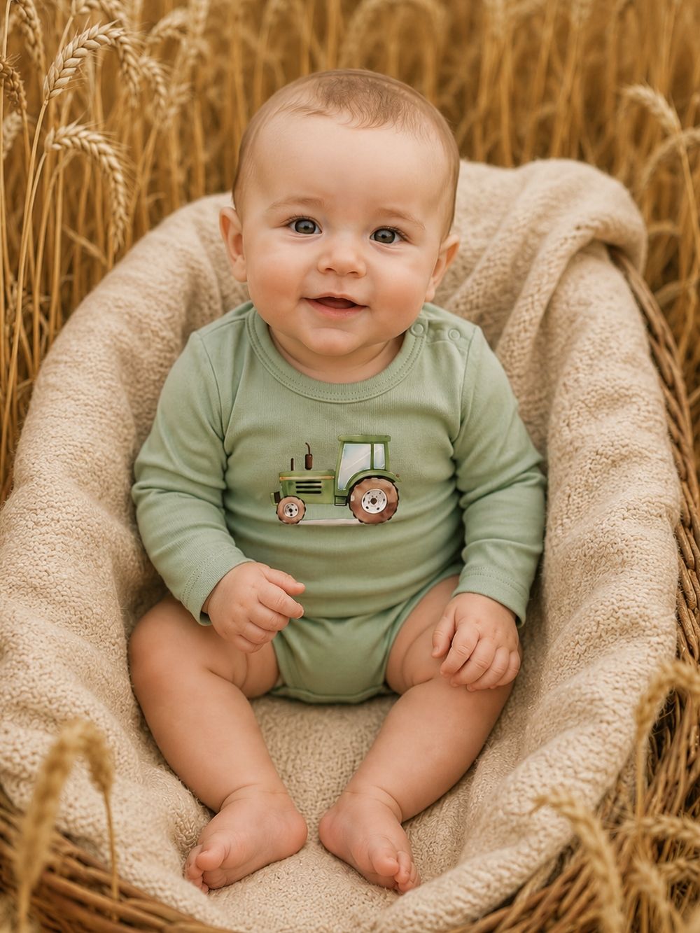 Children's long-sleeved bodysuits TRACTOR