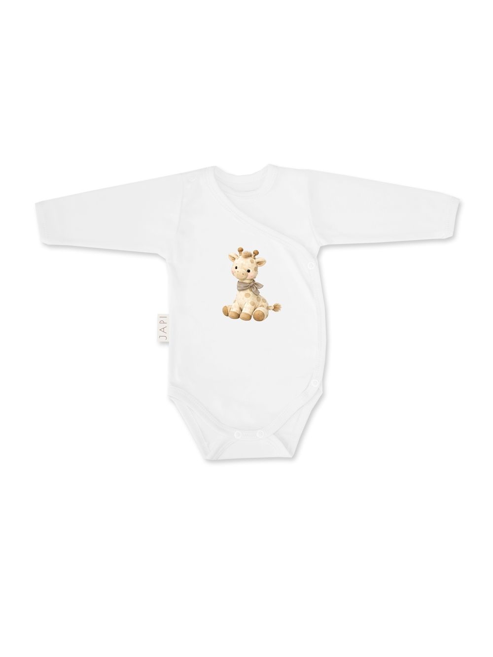 Children's long-sleeved wrap bodysuits GIRAFFE