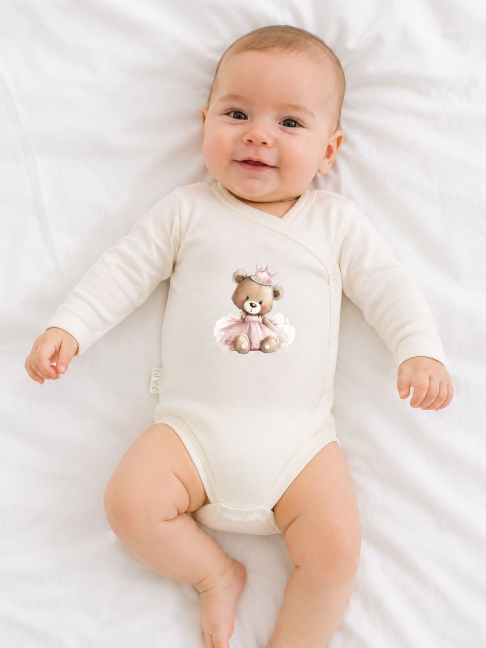 Children's long-sleeved wrap bodysuits TEDDY PRINCESS