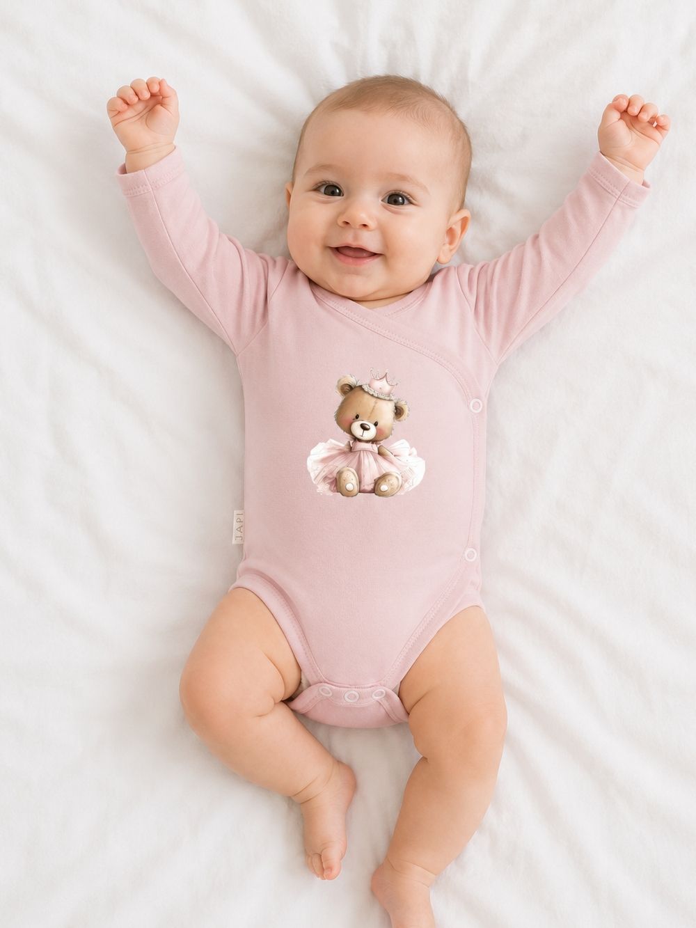 Children's long-sleeved wrap bodysuits TEDDY PRINCESS