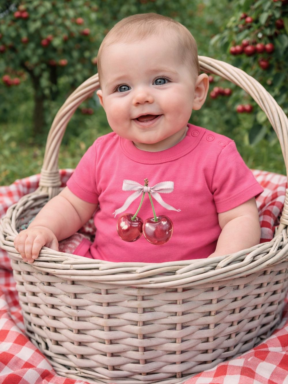 Children's short-sleeved bodysuits SWEET CHERRY