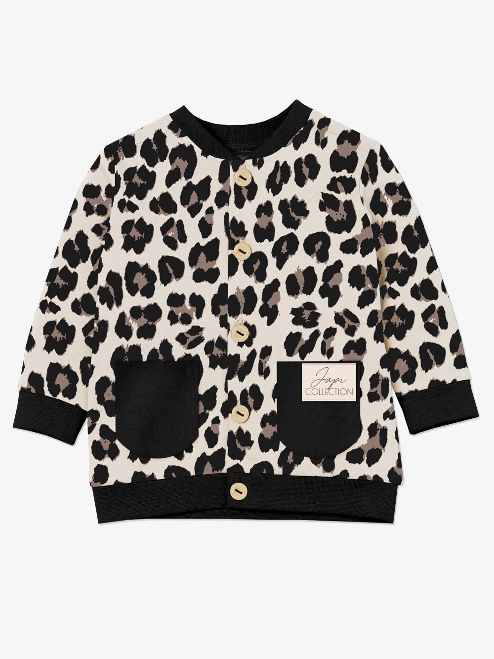 Cotton sweater padded Leopard