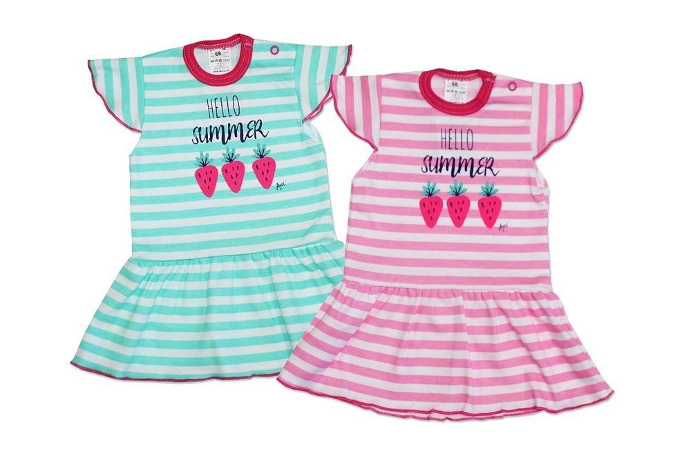 Flounce short-sleeved dress Hello Summer