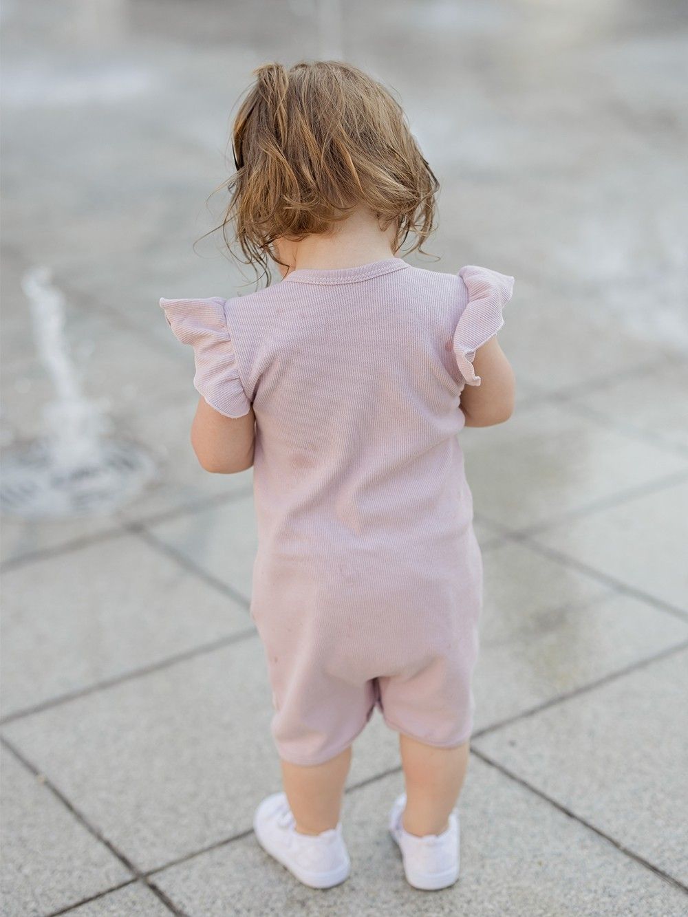Flounce short-sleeved jumpsuit Basic Girl