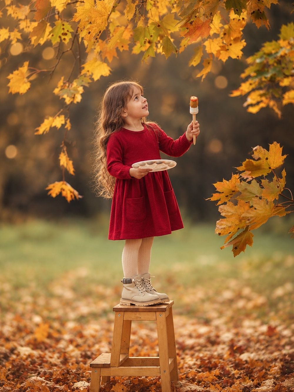 Girls' 1F GIRLS COLORS long-sleeved dress