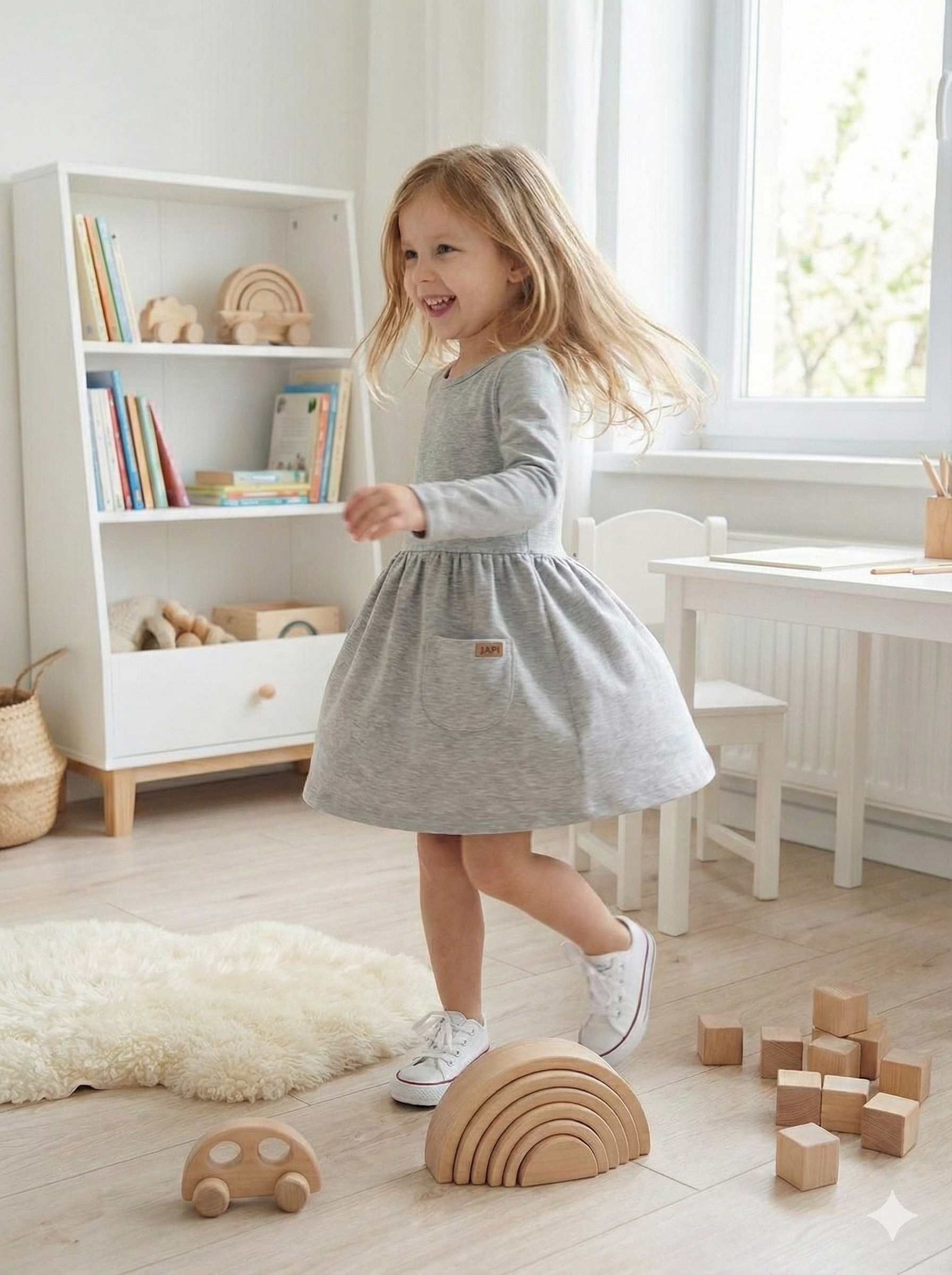 Girls' 1F GIRLS COLORS long-sleeved dress