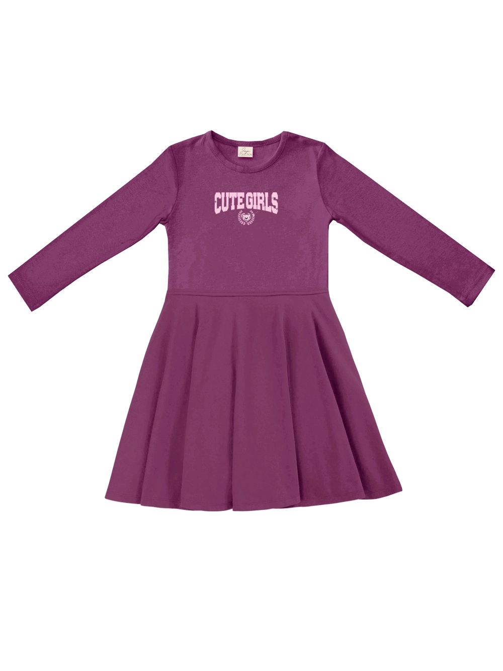 Girls' CUTE GIRLS long-sleeved dress