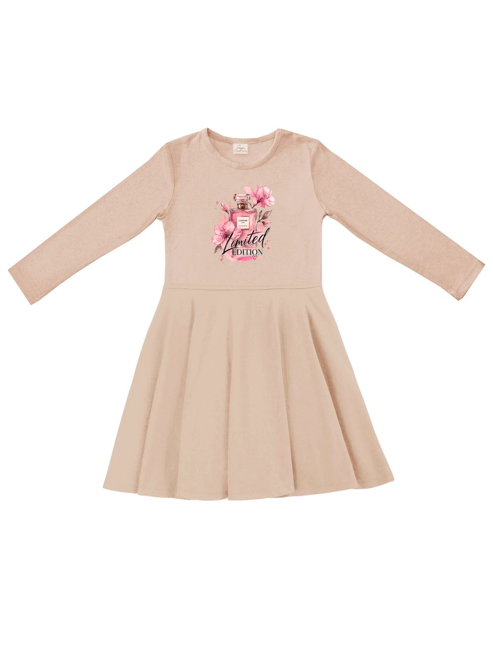 Girls' FLORAL PARFUMElong-sleeved dress