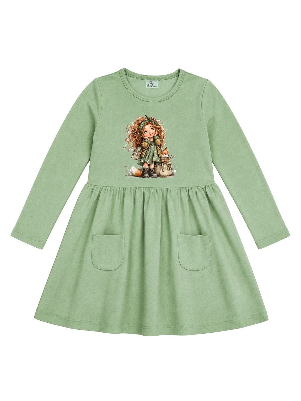 Girls'  FOX and GIRL  long-sleeved dress