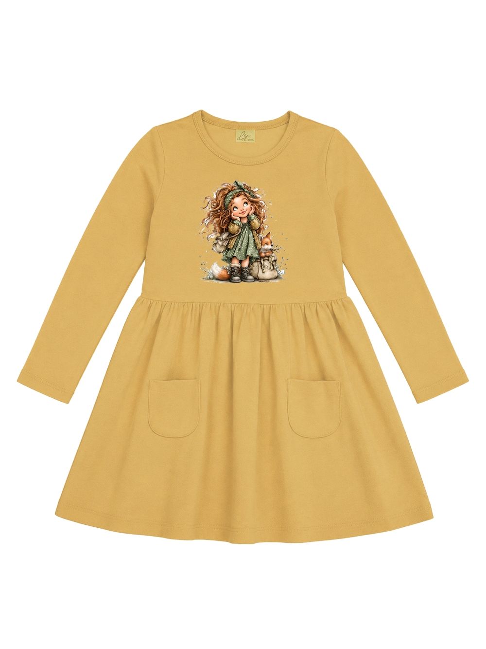 Girls'  FOX and GIRL  long-sleeved dress