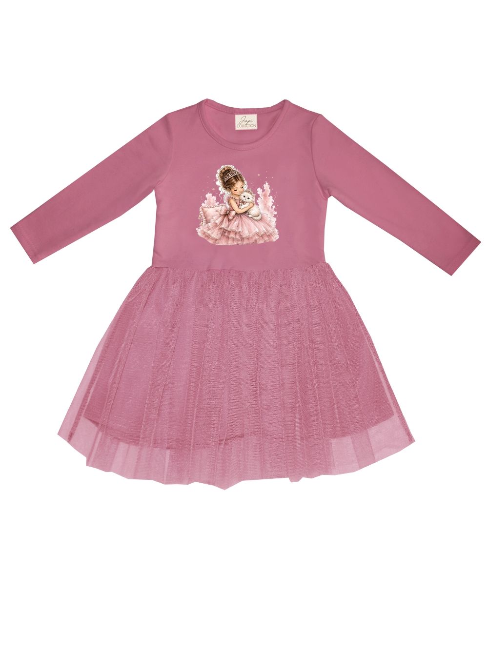 Girls' long-sleeve tulle dress CAT and PRINCESS