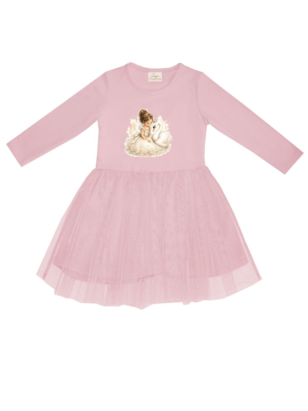 Girls' long-sleeve tulle dress  SWAN and PRINCESS