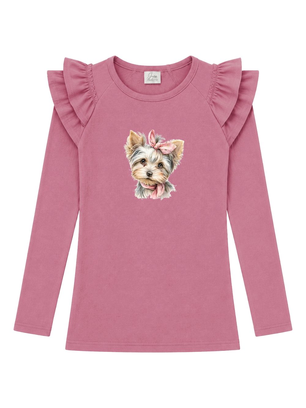 Girls' long-sleeved T-shirt  CUTE DOG
