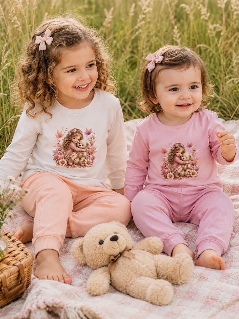 Girls' long-sleeved T-shirt LITTLE LOVE