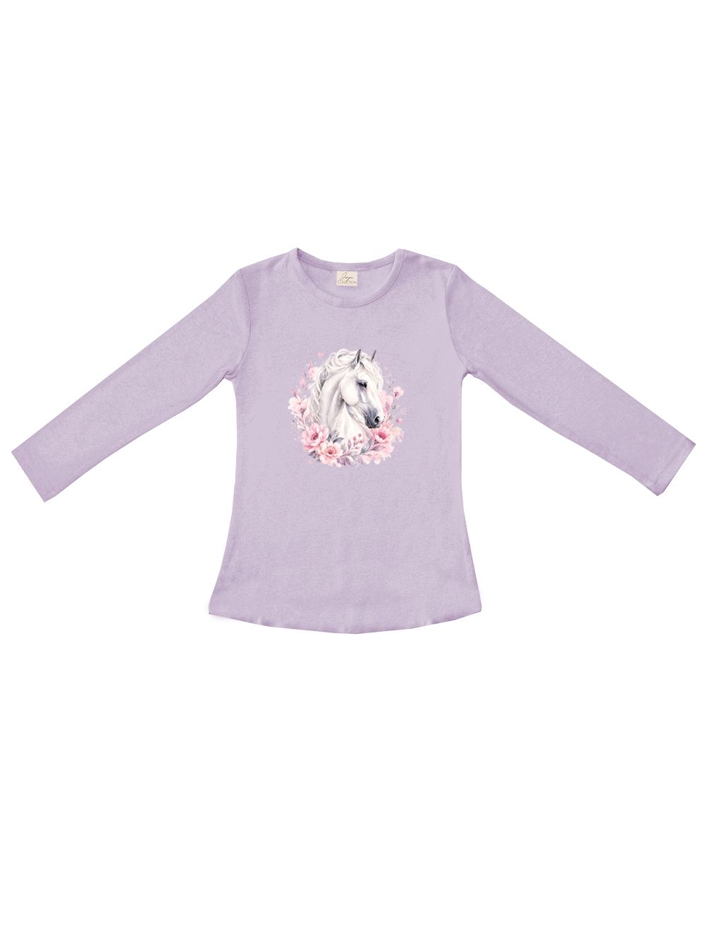 Girls' long-sleeved T-shirt  LOVELY HORSE