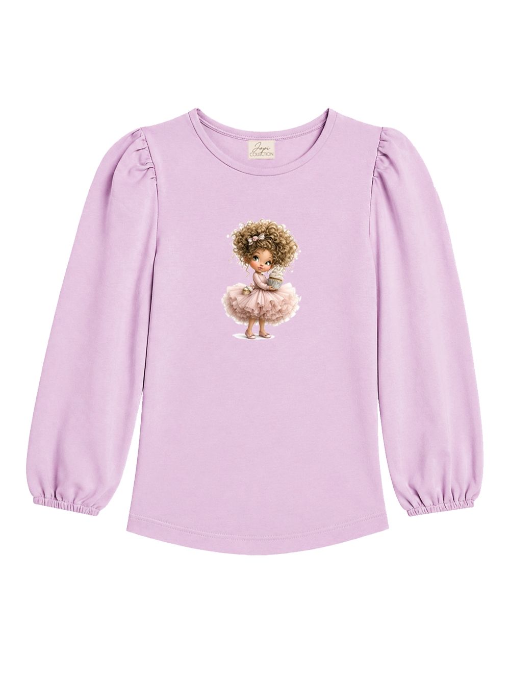 Girls' long-sleeved T-shirt MUFFIN