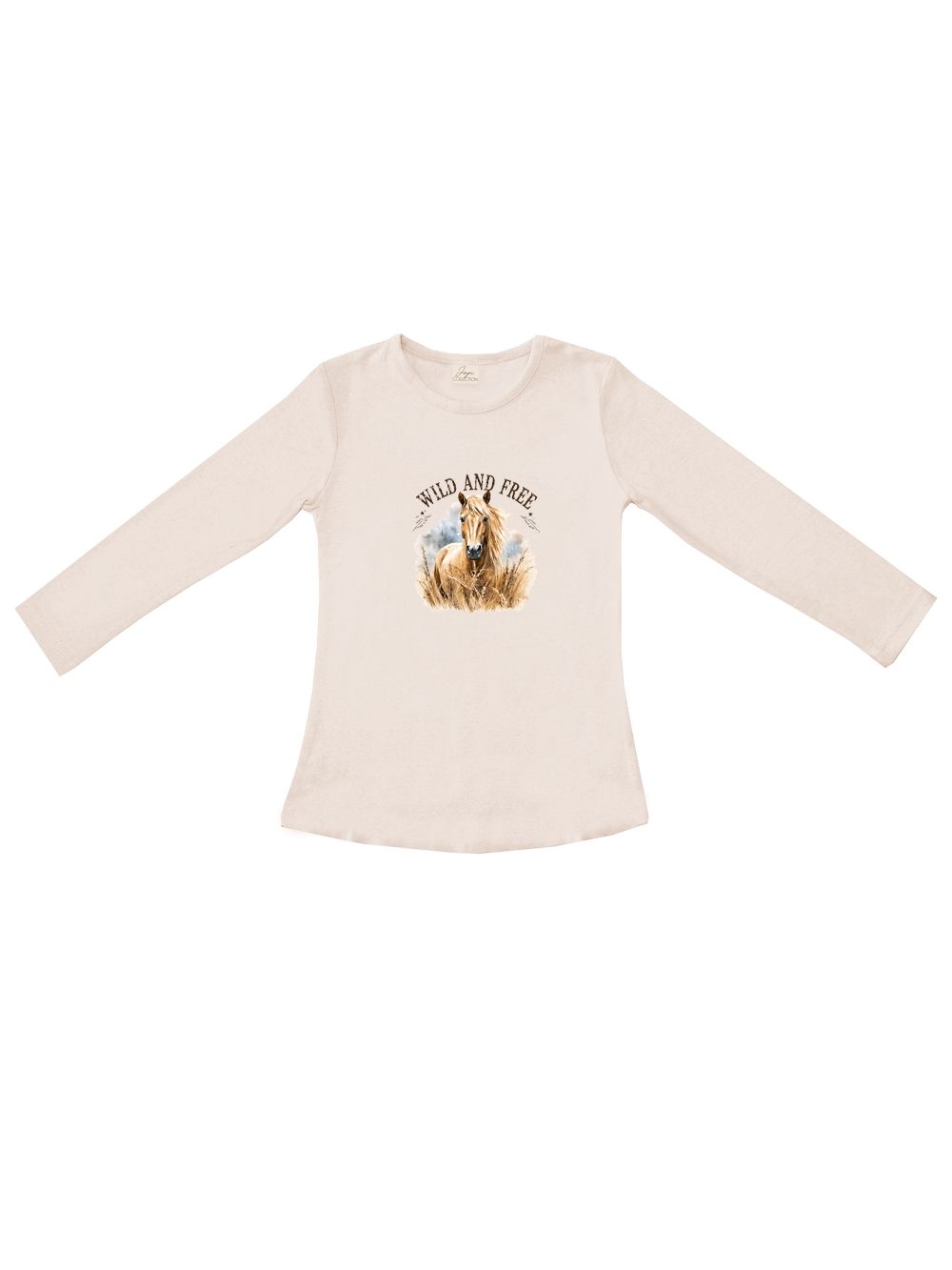 Girls' long-sleeved T-shirt WILD and FREE
