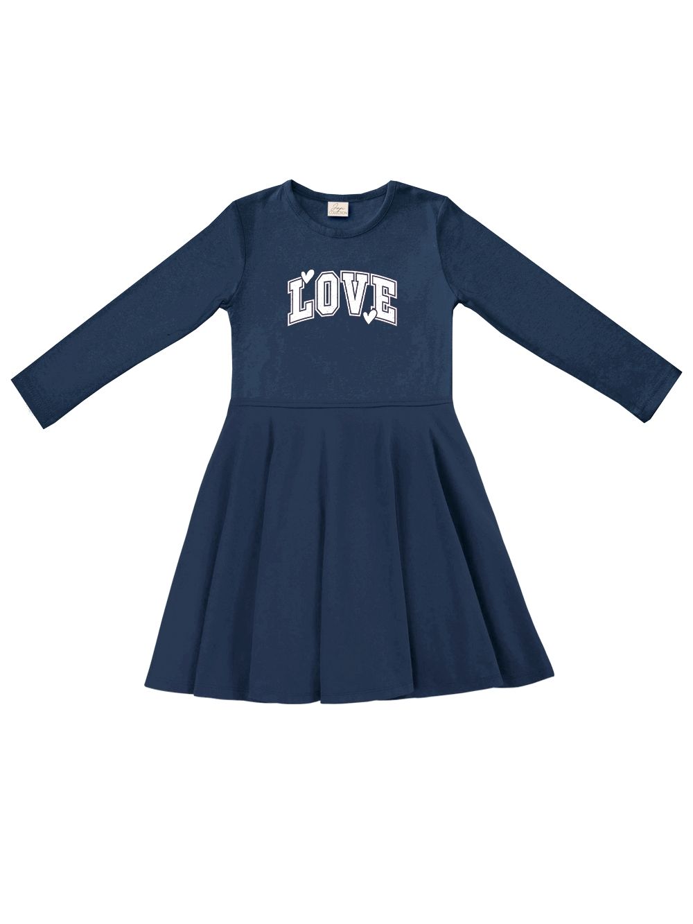 Girls' LOVE and HEARTS long-sleeved dress