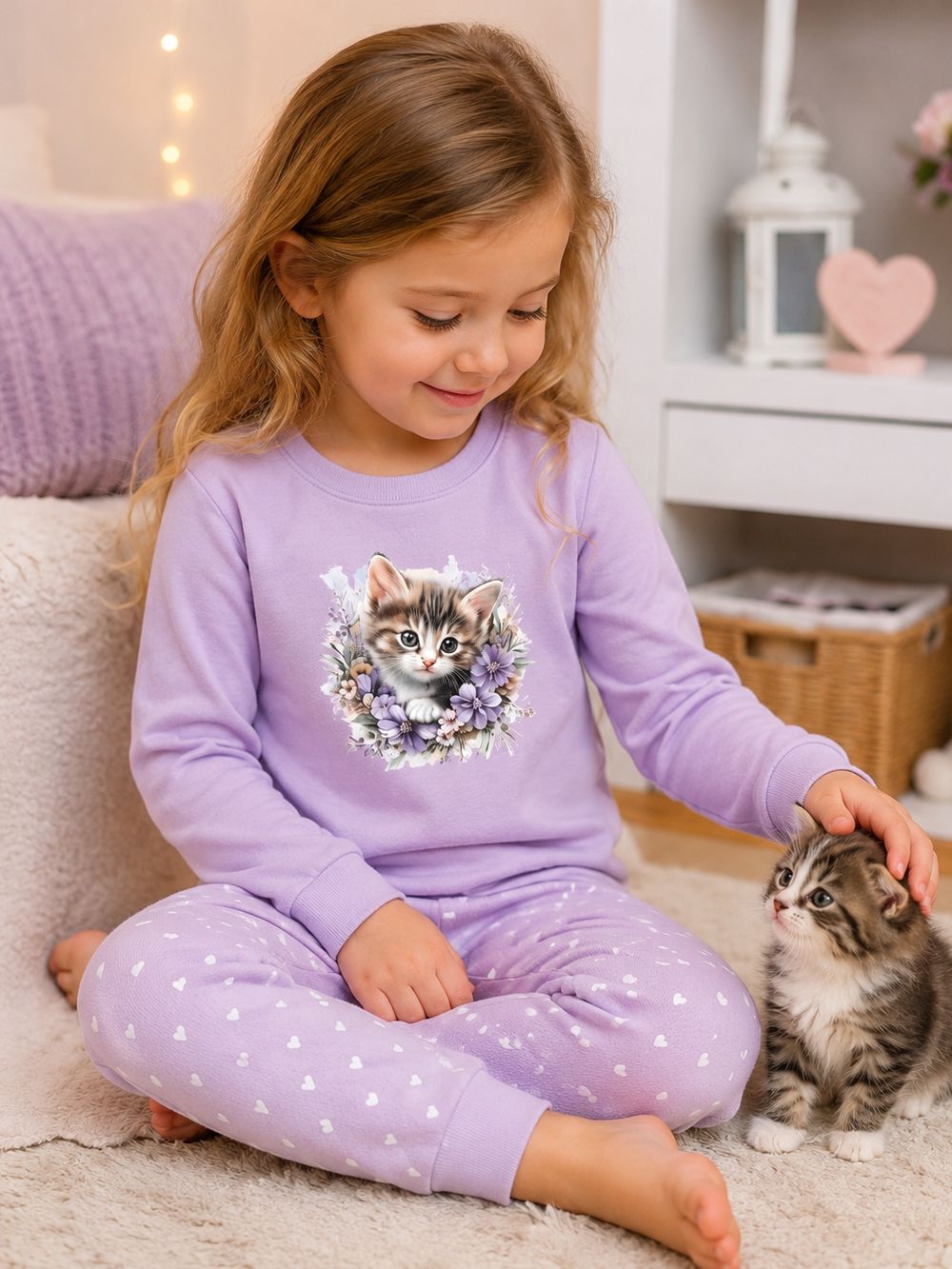 Girls' pajamas FLOWER CAT