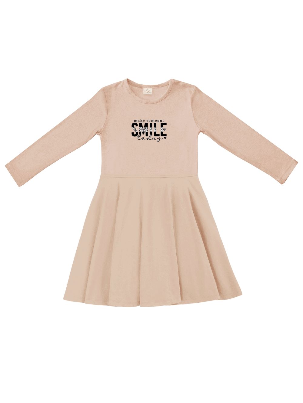 Girls' SMILE TODAY long-sleeved dress