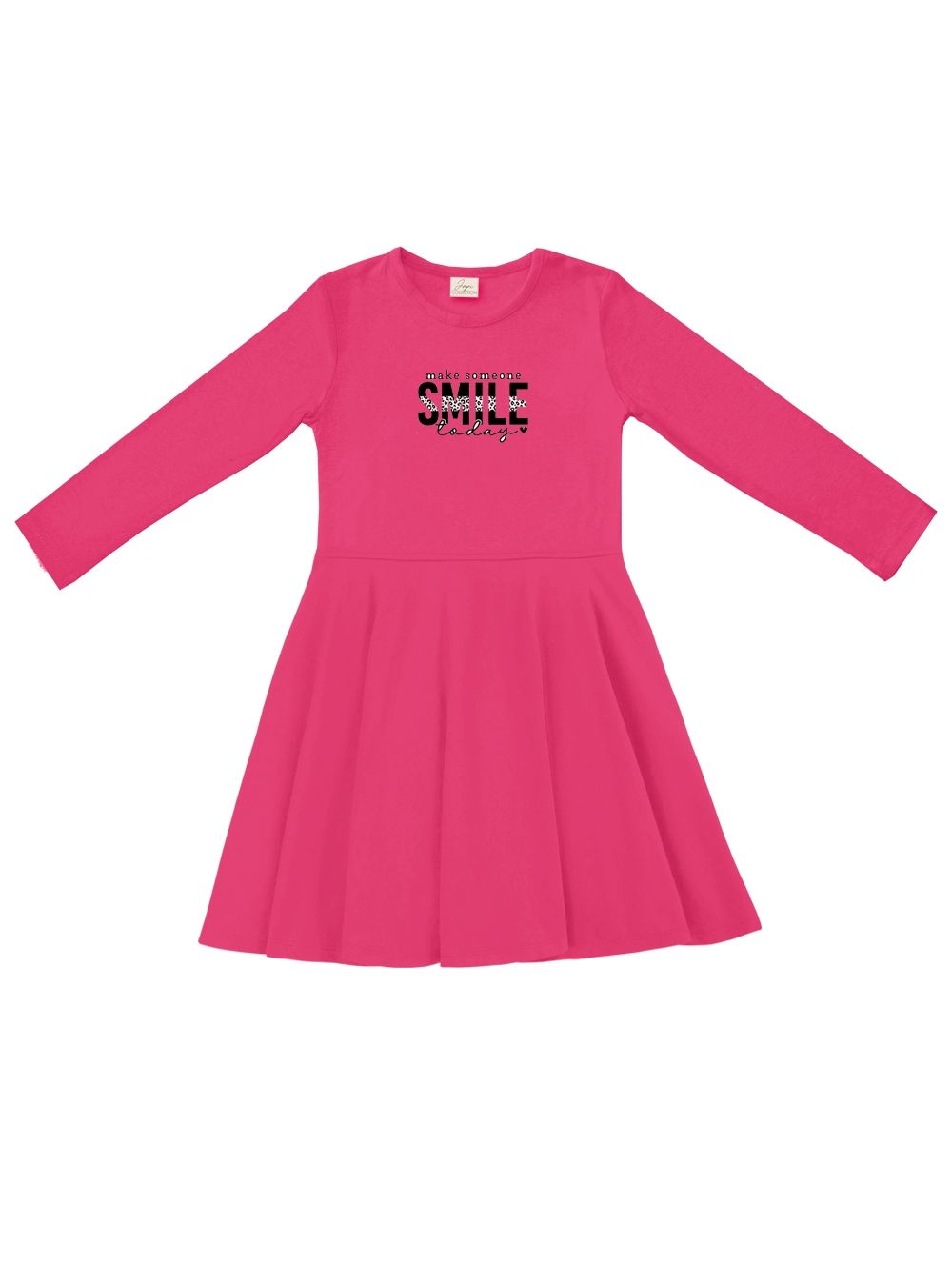 Girls' SMILE TODAY long-sleeved dress
