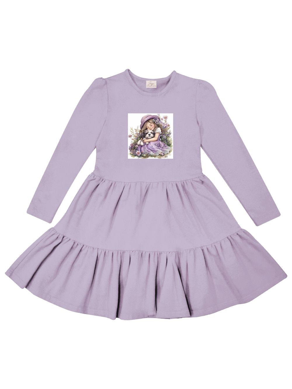 Girls' SPRING LOVE long-sleeved dress