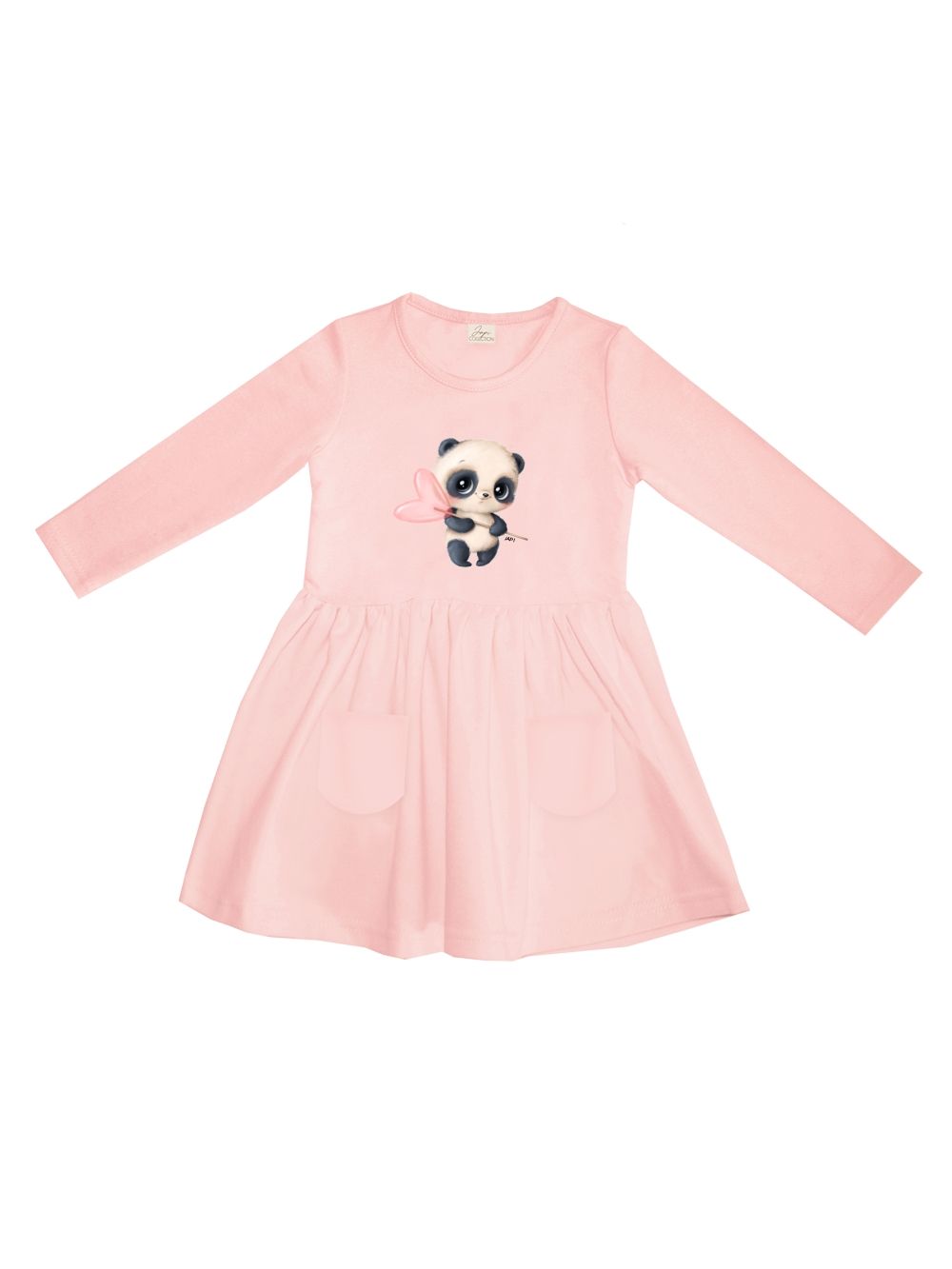 Girls' SWEET PANDA long-sleeved dress