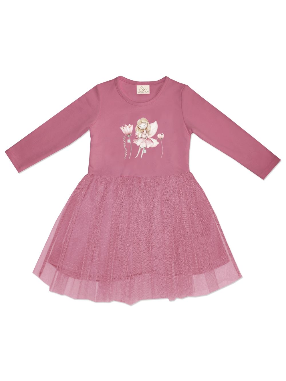 Girls' tulle  FAIRY dress with long sleeves
