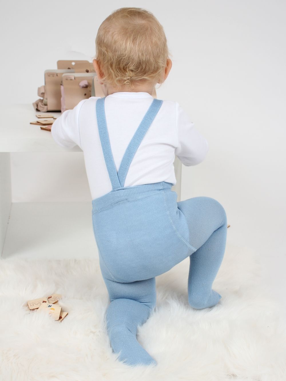 Kid's tights with braces BAMBOO 1