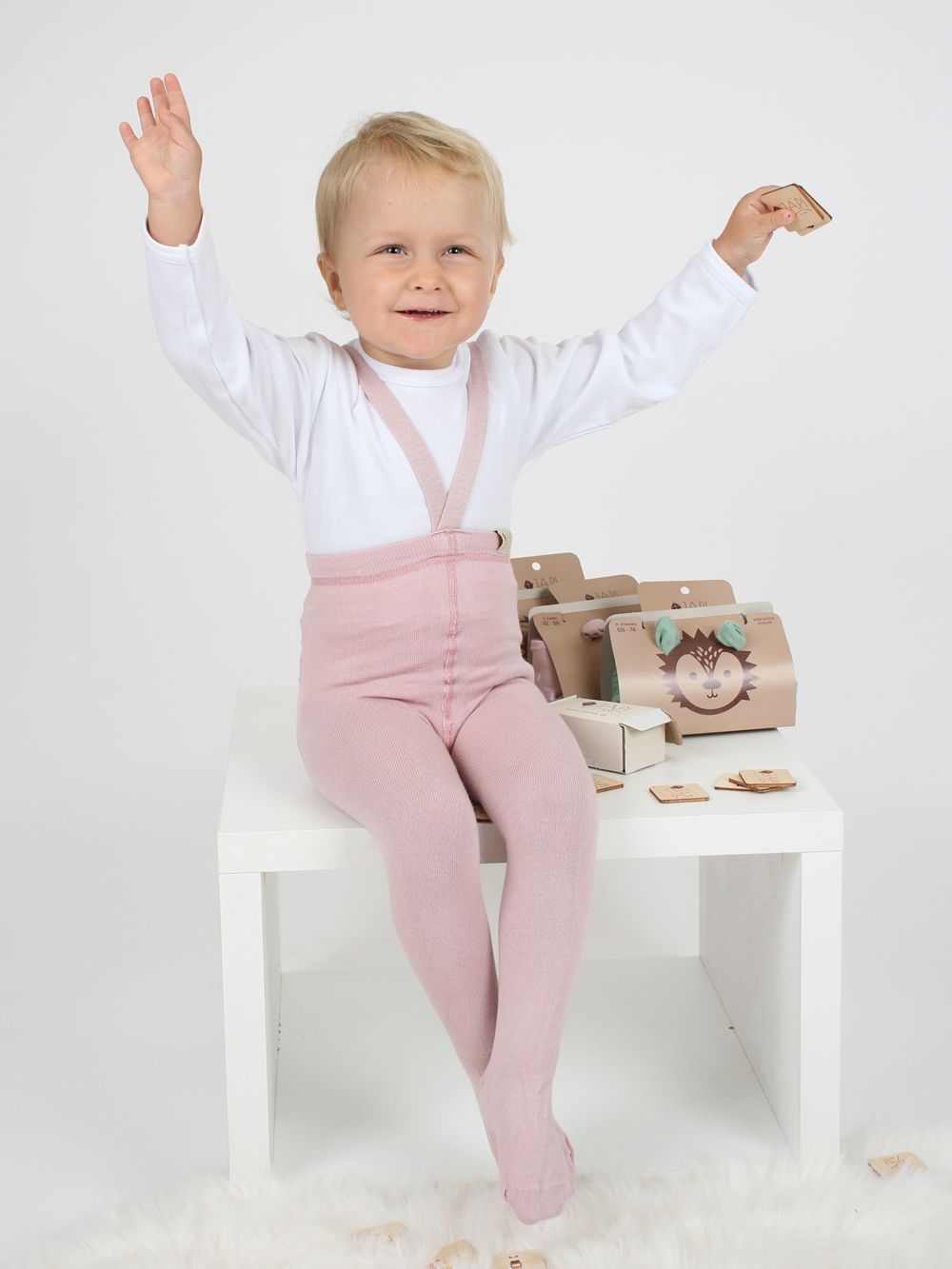 Kid's tights with braces BAMBOO 1