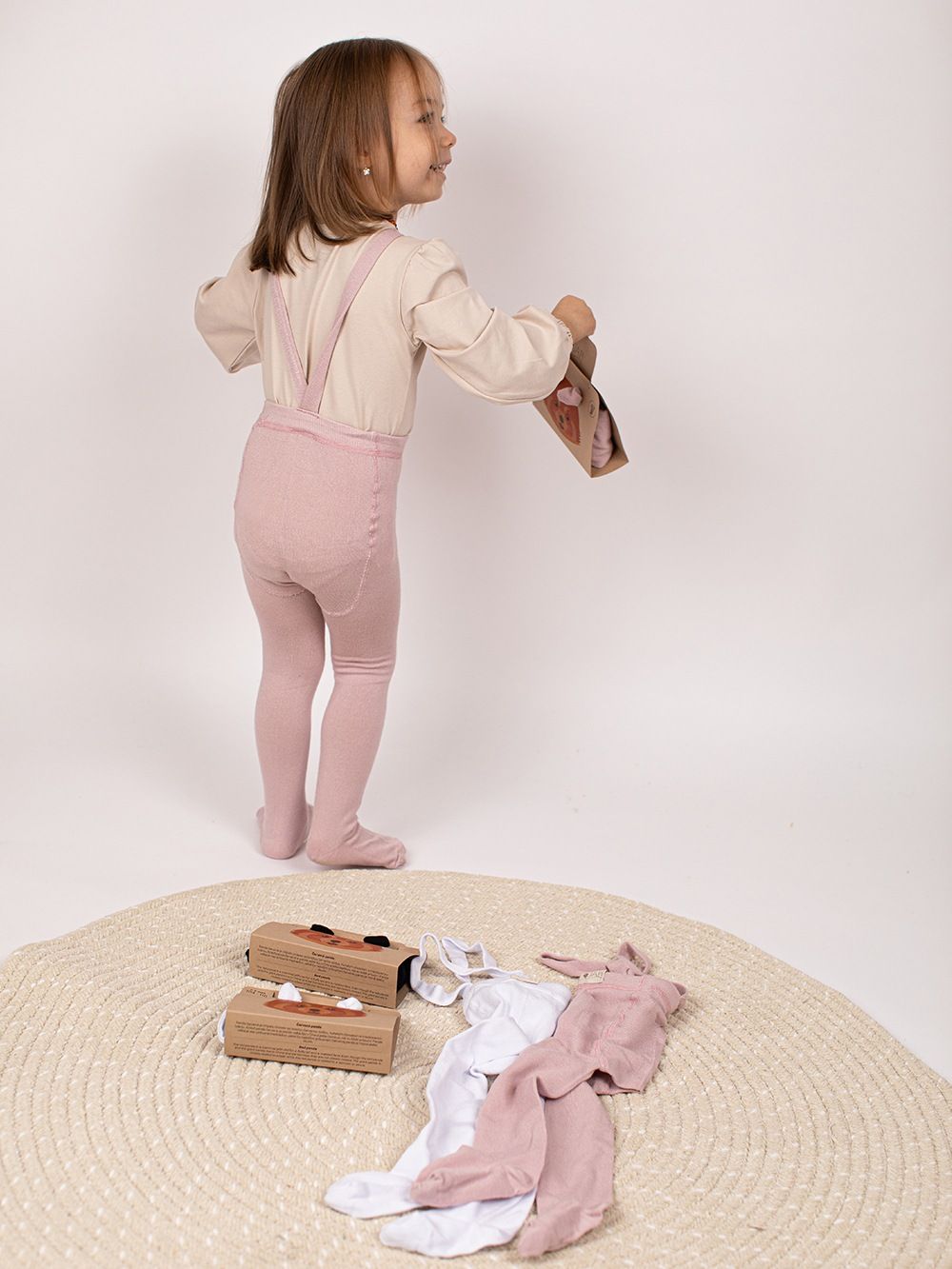 Kid's tights with braces BAMBOO 1