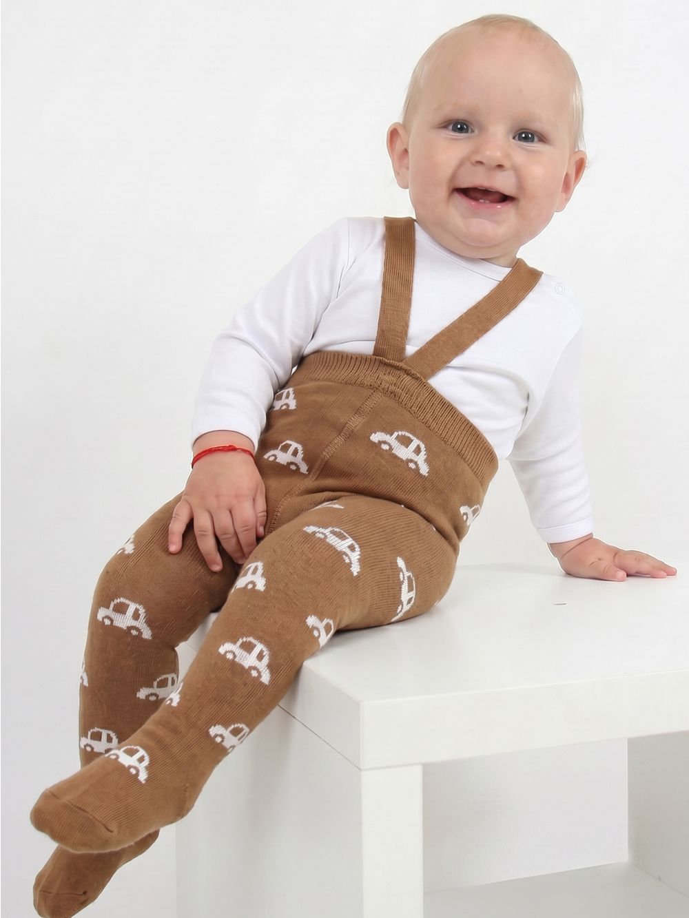 Kid's tights with braces BAMBOO CARS