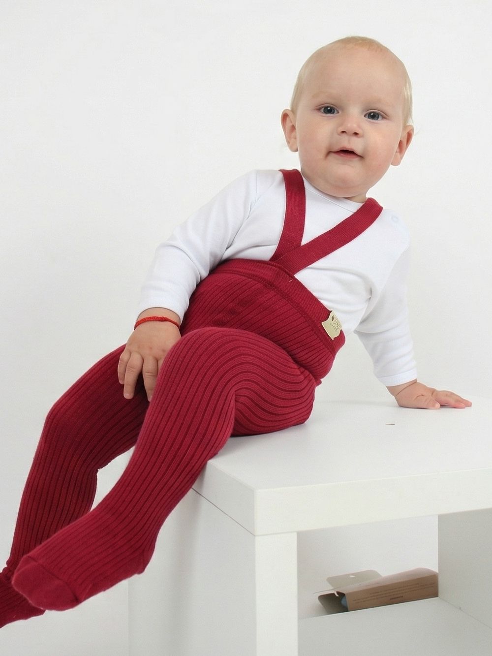 Kid's tights with braces RIB SLIM 2