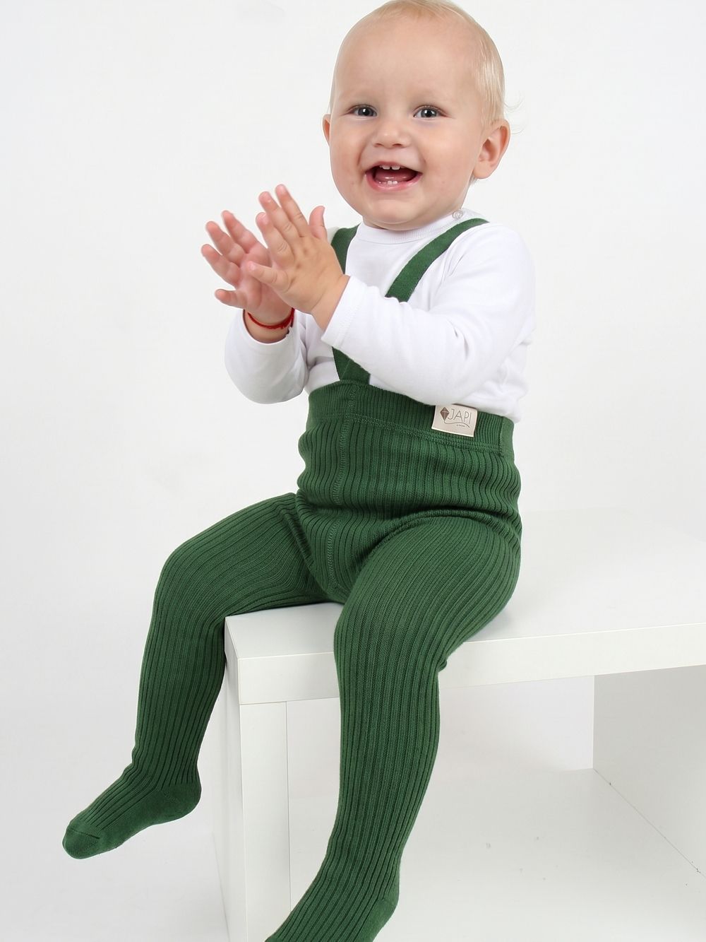 Kid's tights with braces RIB SLIM 2