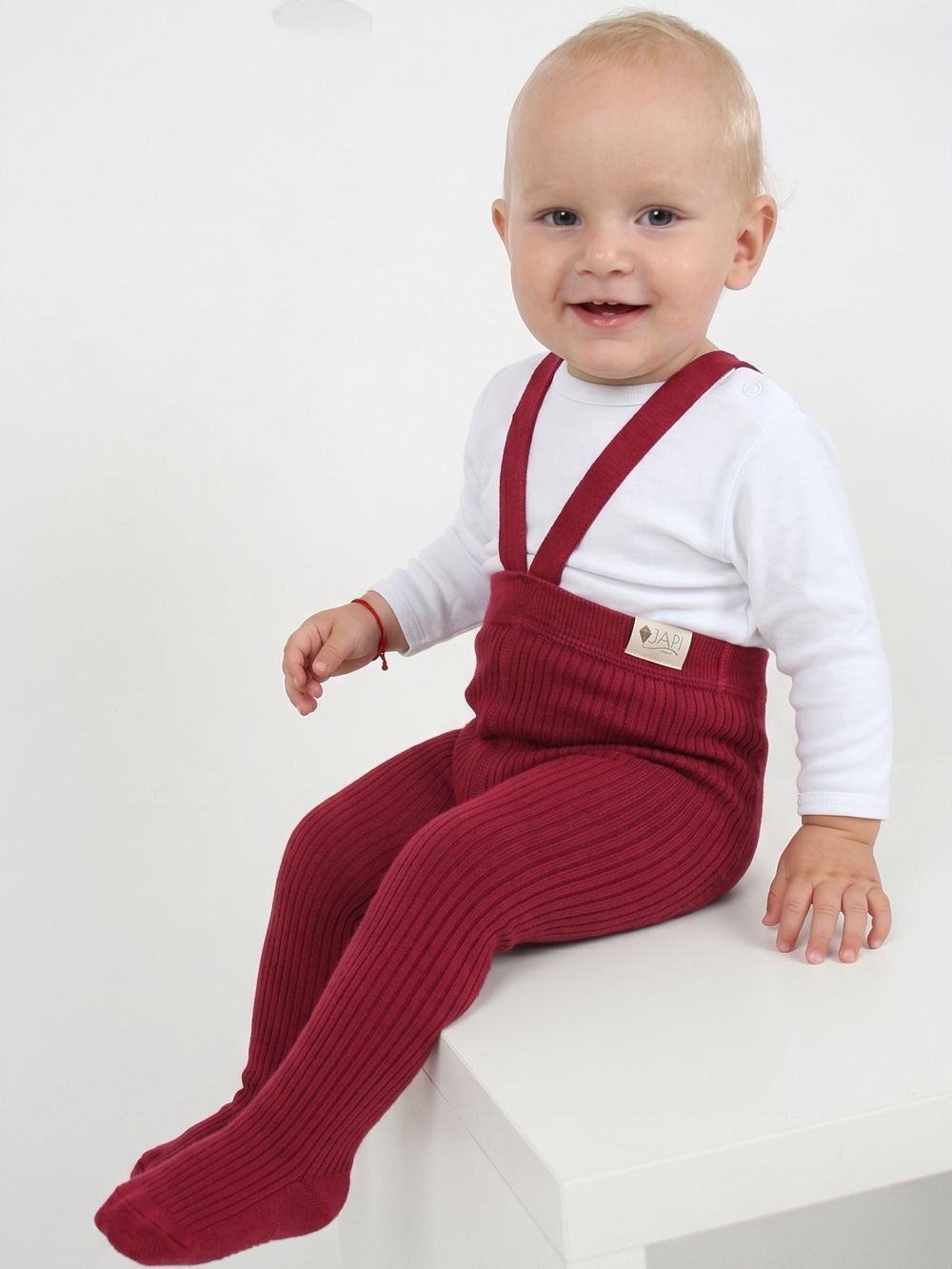 Kid's tights with braces RIB SLIM 2