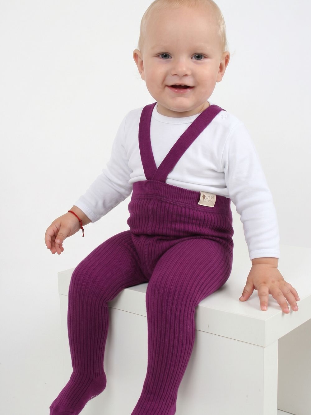 Kid's tights with braces RIB SLIM 2