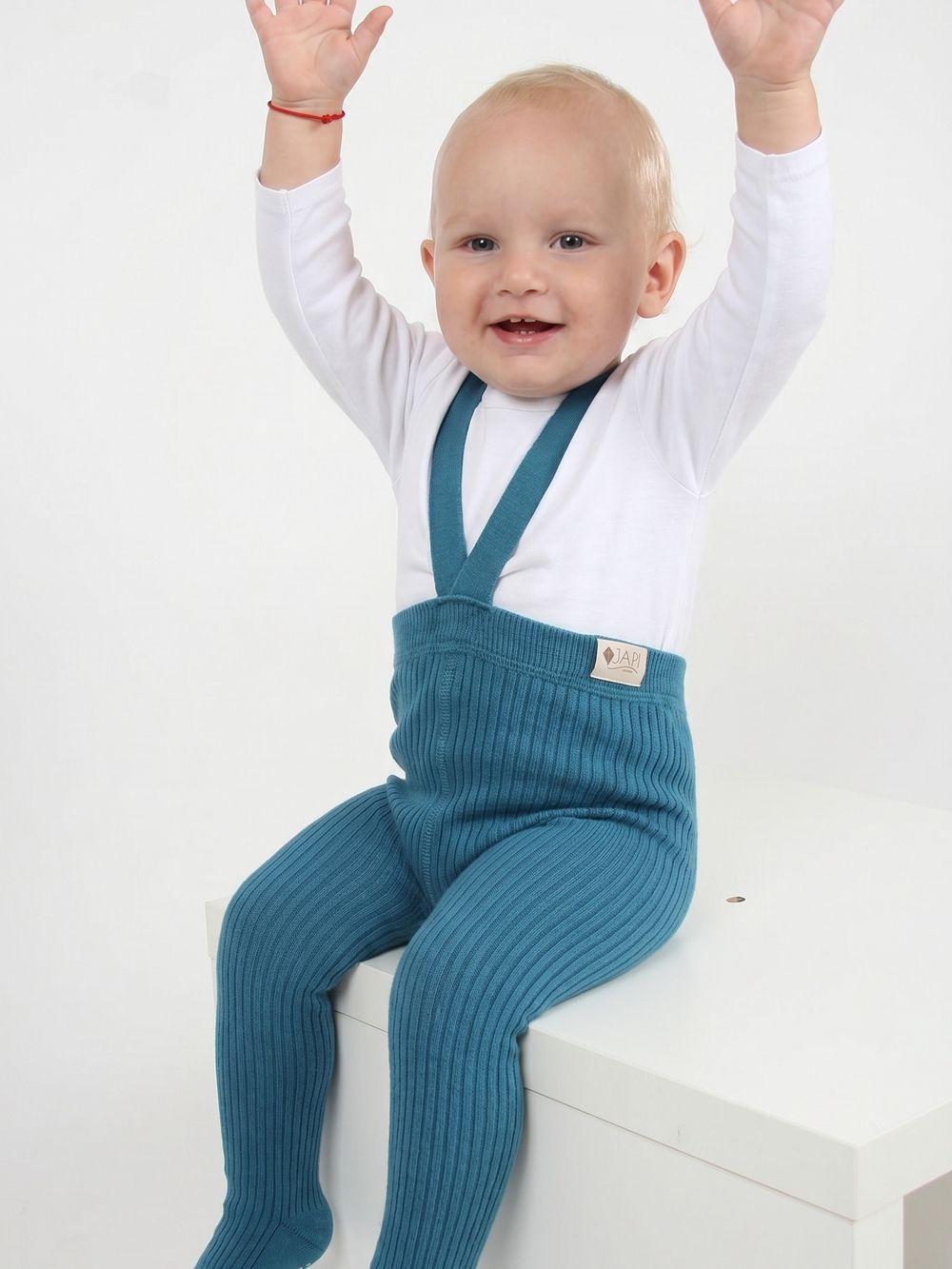 Kid's tights with braces RIB SLIM 2