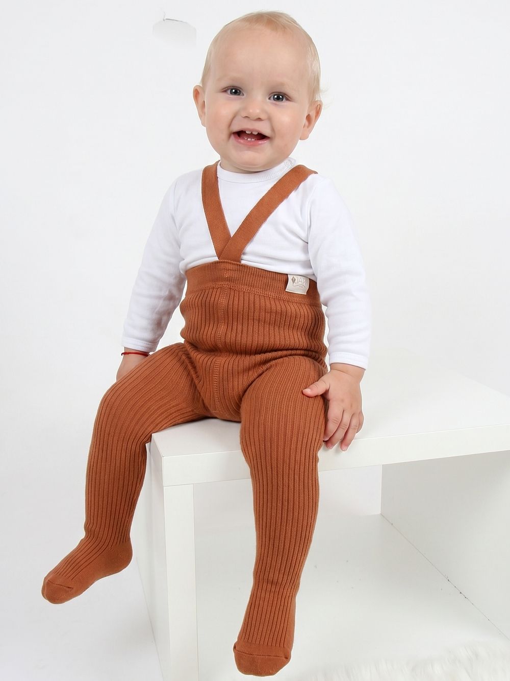 Kid's tights with braces RIB SLIM 2